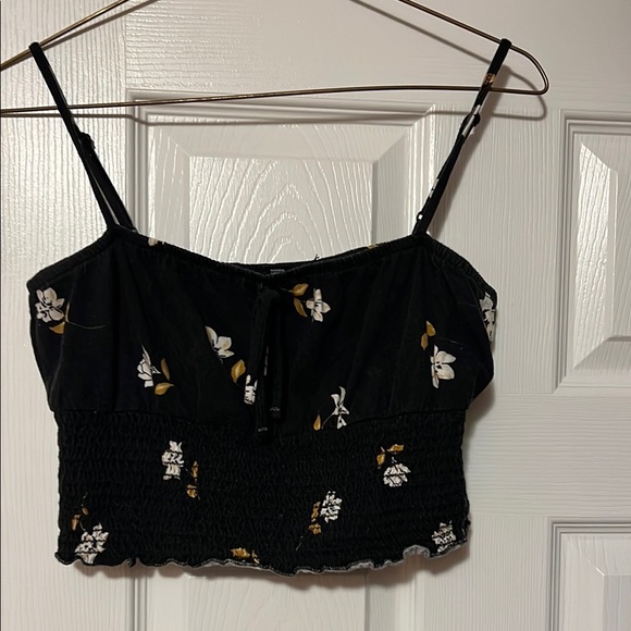 Billabong Tops - Billabong Black Tie Front Smocked Camisole
